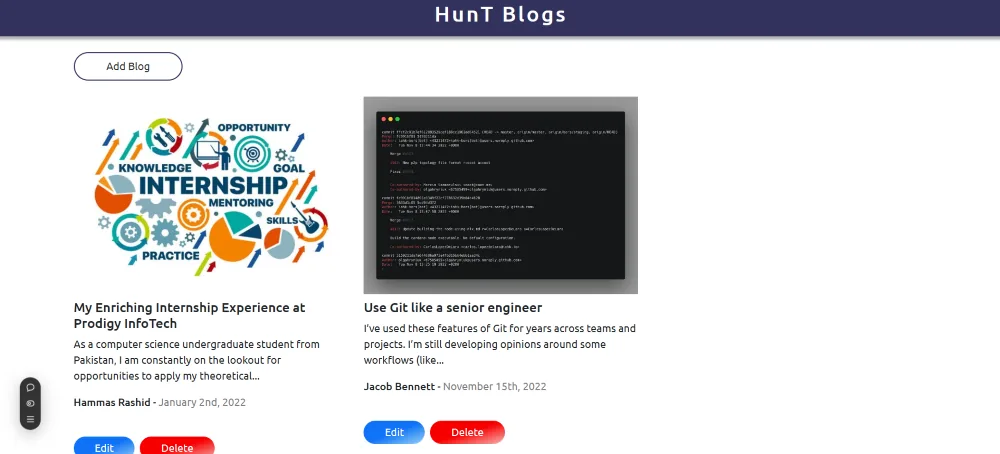 Dynamic Blogs Web App