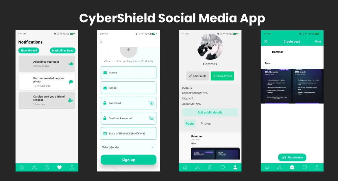 CyberShield – Social Media App - Image 2
